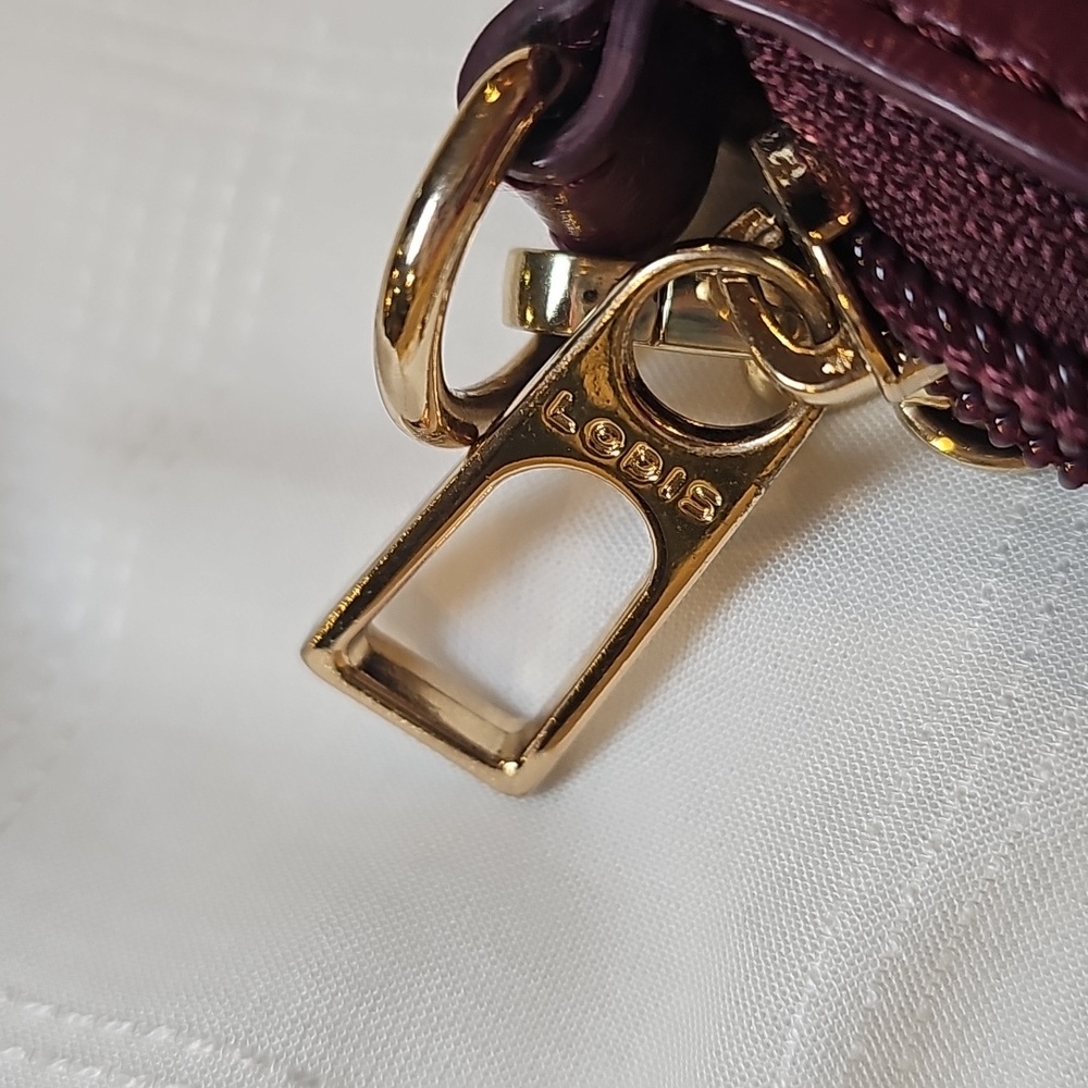 Lodis Deep Plum Convertable Clutch Multi Functional Chain And Leather Strap - Picture 15 of 16